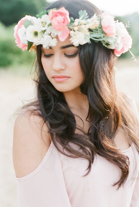 bridesmaid flower headdress